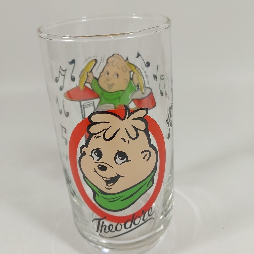 The Chipmunks Theodore Collectors Glass‎ Vintage 1985